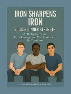 Iron Sharpens Iron Building Inner Strength: A 30-Day Journal of Faith, Courage, and Real Resilience for Teen Guys Paperback