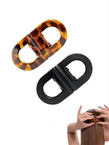 2-Pack Magnetic Hair Clips, Strong Hold No-Slip Grip, Seamless & Gentle on All Hair Types, 2-In-1 Styling Clips for Everyday Hairstyles, Hair Clip Set, Barrettes Hair Clips