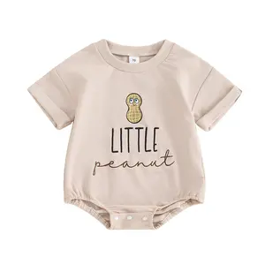 Baby Girl Boy Summer Clothes Funny Bodysuit Little Peanut Bubble Romper Cute Newborn Gender Neutral  Outfit