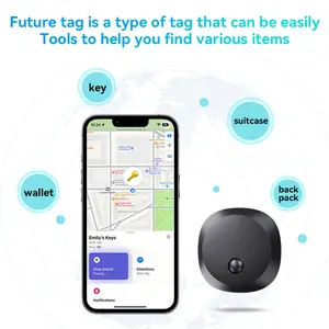 Smart Tag Compatible with AirTag & Apple Find My, Global Bluetooth Item Tracker for Keys, Bags, Luggage, Unlimited Distance Tracking