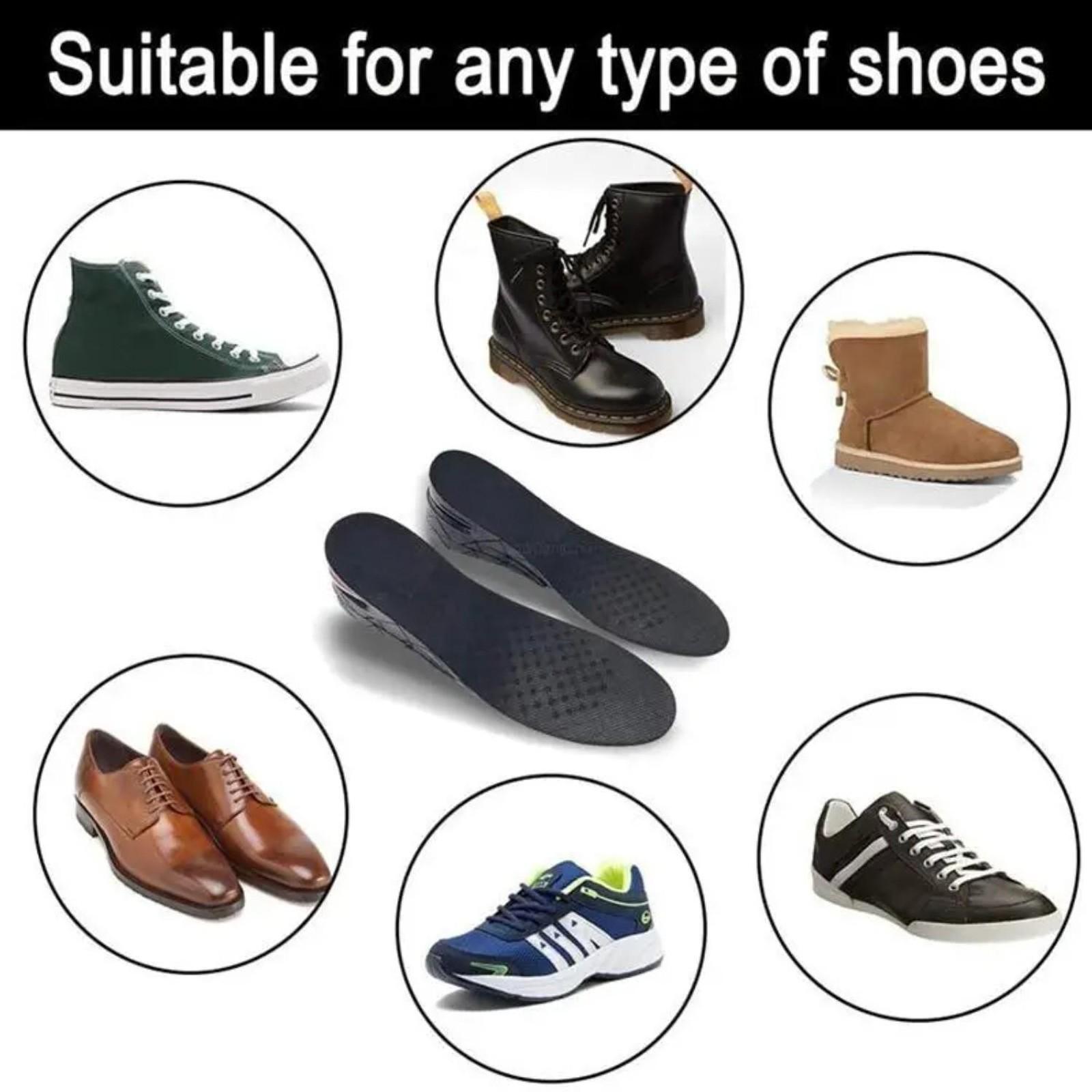 Invisible Height Increase Insoles Unisex Ultra Soft Sole Non-Tiring Leather Shoes Adjustable Height Cushions, Comfortable Footwear Inserts Soft Cushioned Insoles Height Increasing Insoles, Height Lift Insoles, Heightening InsolesGift.