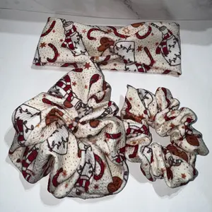 Gingerbread/Milk/Candy Cane- scrunchie or headband