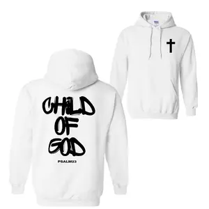Child Of God Hoodie T-Shirt Sweatshirt, Psalm 23 Hoodie, Christian Sweatshirt, Faith-based Shirt, Unisex 2 Sides Casual Shirt For Women For Men