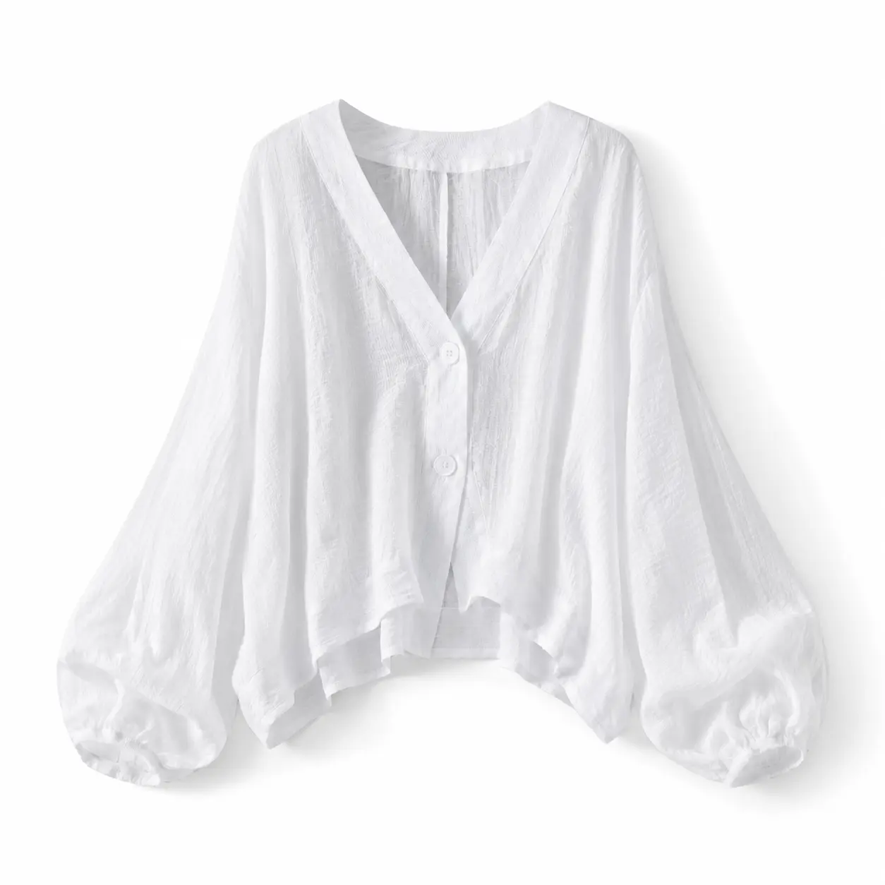 Women's Minimalist Basic Long-Sleeve Cardigan Shirt - Lightweight Sheer Sun Protection, Loose Summer Short Outerwear, Figure-Hiding Casual Top, Shirts