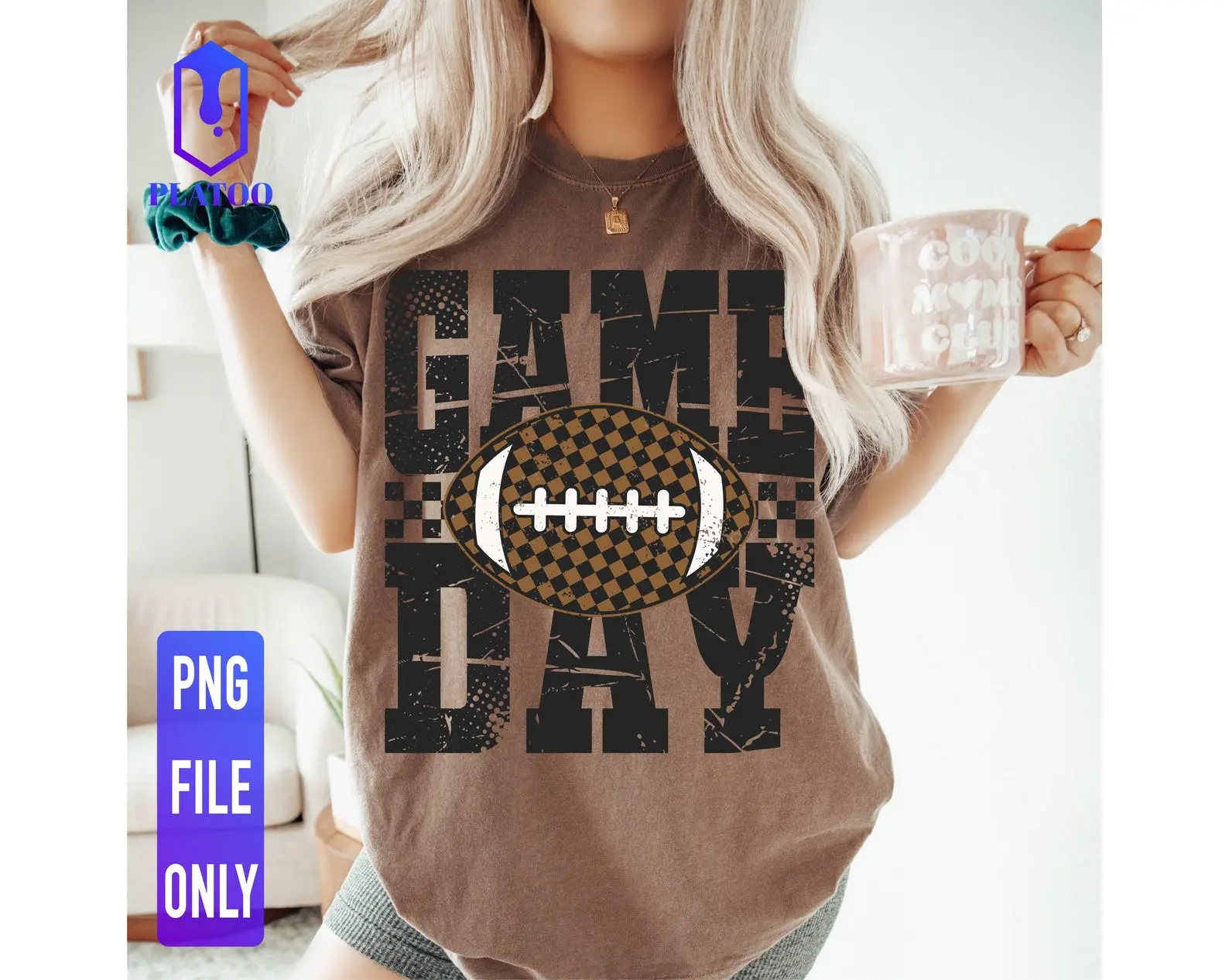 Comfort Colors Grunge Game Day Football Shirt, Touchdown Shirt
