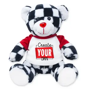 9" Create Your Own Checkered Teddy Bear