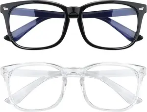 2 Pack Blue Light Glasses for Women & Men - Computer Glasses for Eye Strain Relief & Comfortable Vision Enhancement - Versatile Sizes for Both Women and Men Protective Eyewear