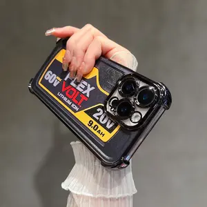 Personalized and minimalist industrial stylehardcore phone Suitable for iPhone16/15/14/13/12/11 Pro Max Plus electroplated antidrop soft phone 015 Screen Protector ProtectionSmartphone Cellphone Cover Casing ShockproofProtective luxury phone