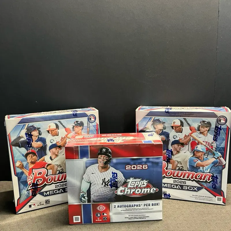 Break 17 - 2026 Topps Chrome Baseball Jumbo Box and 2x Bowman Baseball Mega Boxes