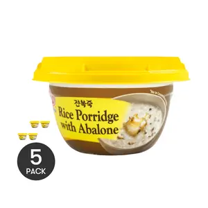 5Packs OTTOGI Rice Porridge With Abalone, 10.05oz/Pack Food Instant