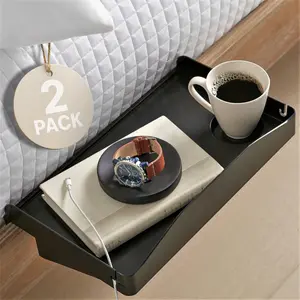 Bedside Tray - Black  (2 Pack)