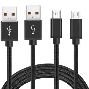 PS4 Controller Charger  , 2 Pack 10ft Extra Long  USB 2.0 , Nylon Braided Cord, for PS4, PS4 Slim/Pro,  One S/X Controller, for Kindle