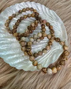 Picture Jasper 8mm Sphere Bracelet