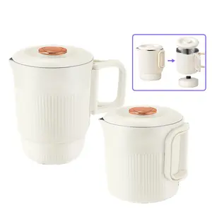 3-in-1 0.8L Mini Portable Electric Kettle, Stainless Steel Multi-functional Cooking Pot, Foldable Mini Travel Kettle, Suitable for Apartments, RVs, Travel, and Hotels smart