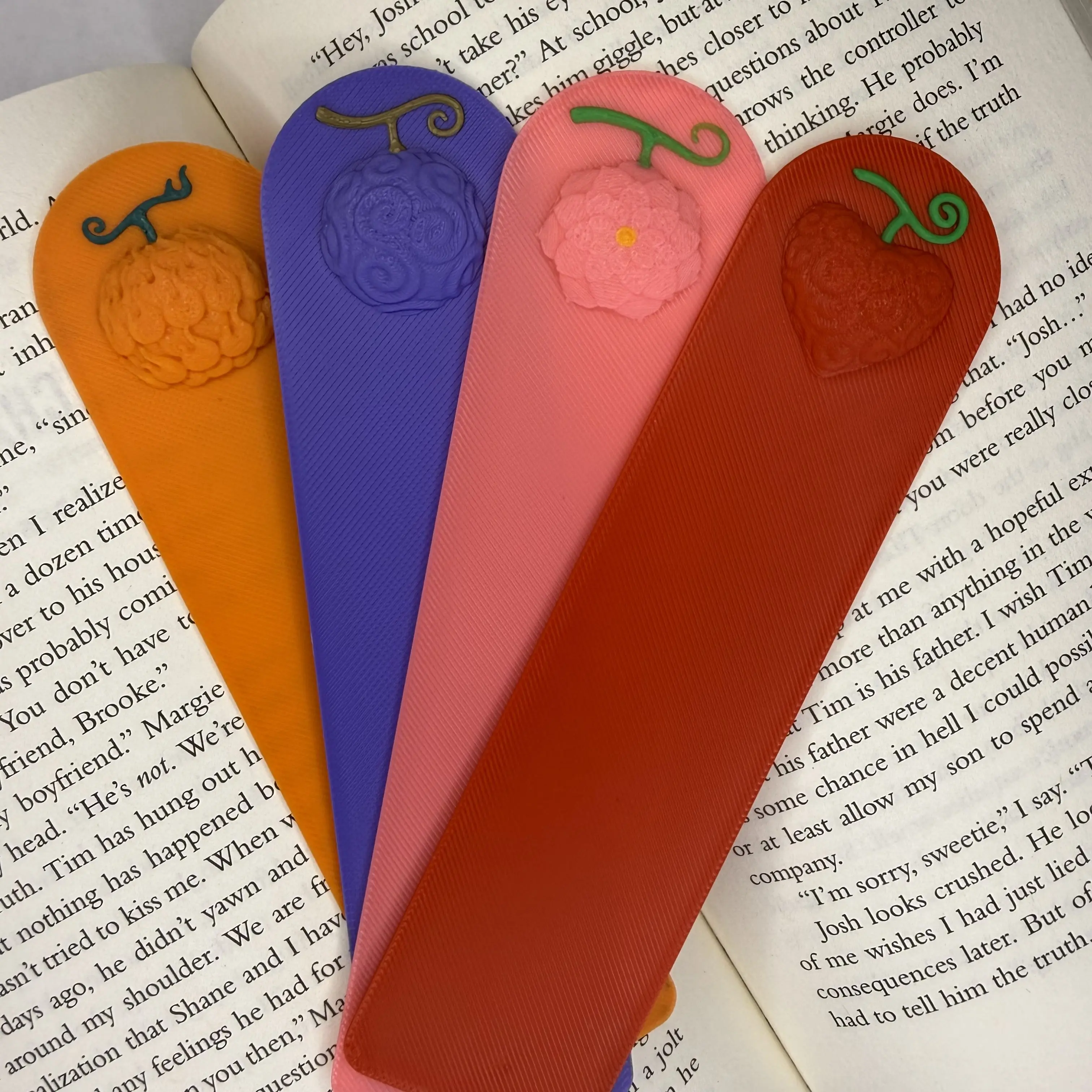 One Piece Devil Fruit Bookmark Set | Anime Desk Decor, Manga Book Accessory, Gift for Anime Fans, Luffy Collectible