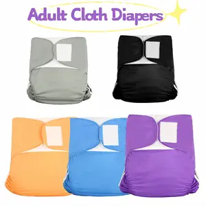 New Arrival Adjustable Reusable Adult Cloth Diaper, Xxl Size, Ice Silk Inner Material, Comfortable Breathable Absorbent, Unisex, Men