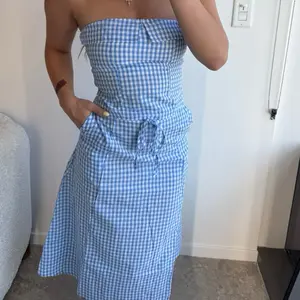 TWO PIECE BLUE GINGHAM SET
