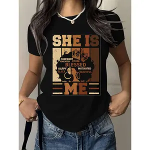 Black Queen Empowerment Graphic Tee – Confident Educated Strong Blessed Women T-Shirt