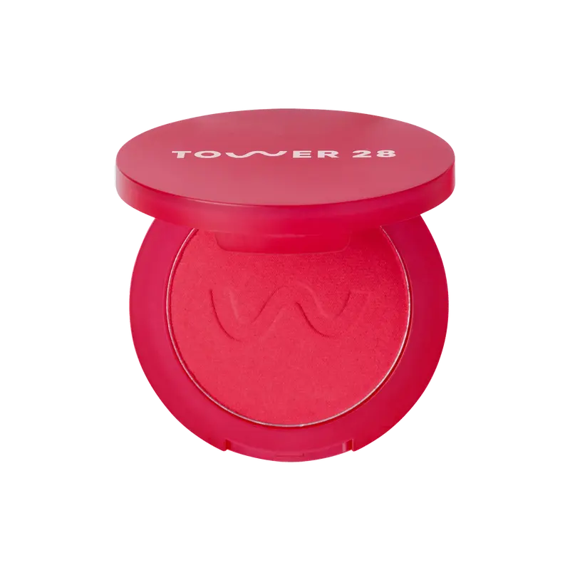 Tower 28 GetSet Matte Powder Blush - Lightweight Talc-Free Blurring Powder for Face and Cheeks, Buildable Matte Finish, Cosmetics