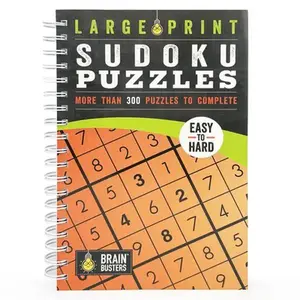 Large Print Sudoku Puzzles Orange -- Parragon Books, Spiral Bound, Comb or Coil