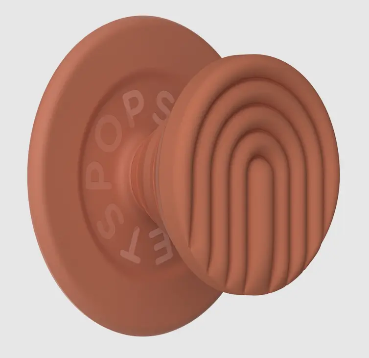 MagSafe PopGrip with Terracotta Curved Edges - Magnetic Cellphone Mount, Phone Stand, Mobile Phone Accessory