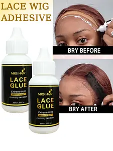2-Pack Lace Wig Glue, Lace Front, Synthetic Hair Replacement Pieces, Secure Adhesive for Wigs & Extensions, Easy Application