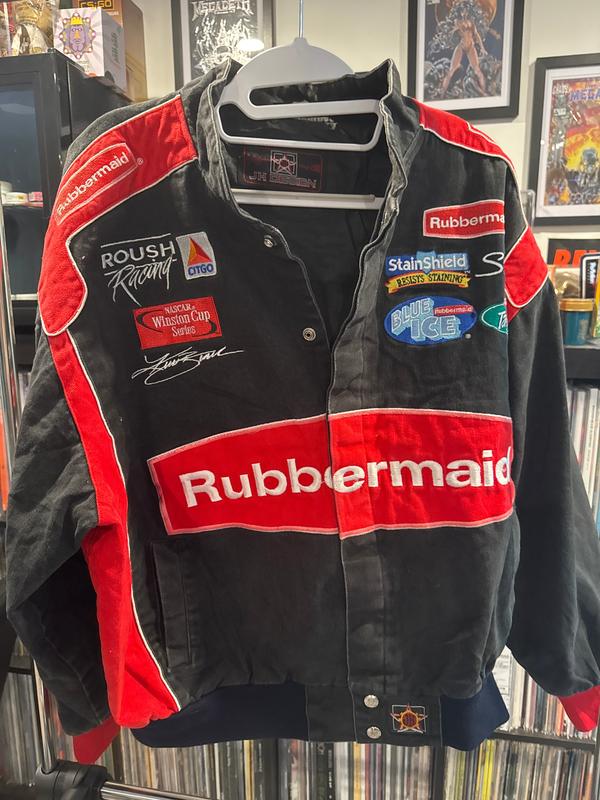 Vintage JH Design Racing Jacket XL Great Wear Kurt Busch Red Black Nascar