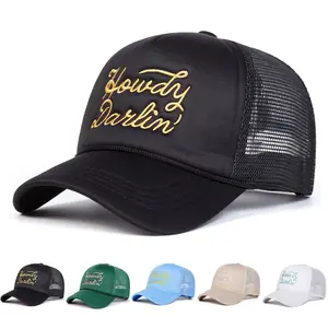Unisex Men Letter Embroidered Baseball Cap Mesh Hat Outdoor Adjustable Sunscreen Leisure Hat Travel Tourism Beach Vacation