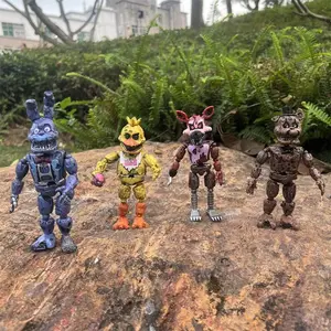 14CM Figures Nightmare Freddy Bonnie Foxy Chica Action Figure Movable Blacklight Freddy Frostbe PVC Model Collection Toys