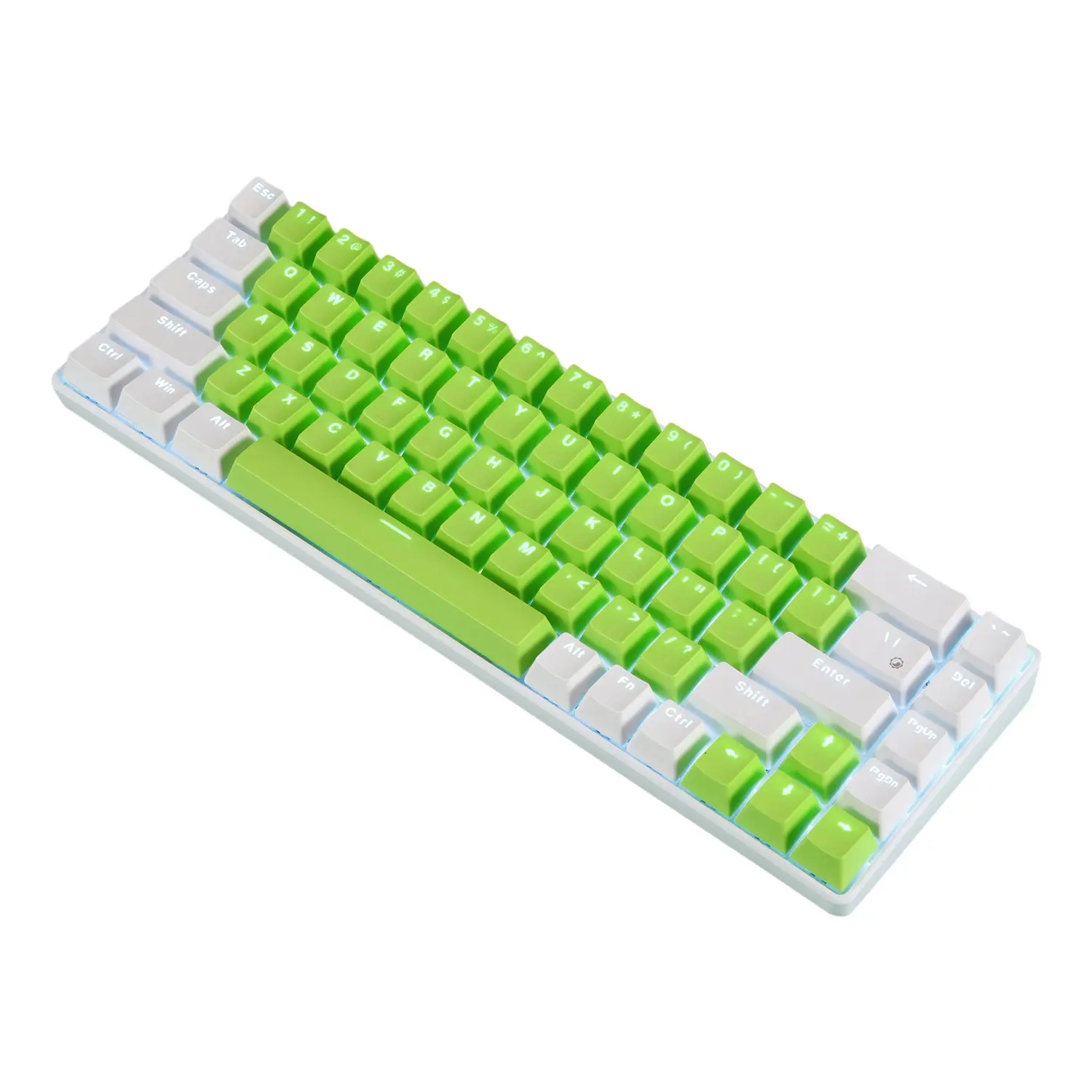 Basaltch 60% Sized 68-Keys  Mechanical Gaming Keyboard with Wireless Dual-Mode Bluetooth 5.0 & 2.4Ghz Receiver Modes and LED Backlit backlit mini typewriter keyboard