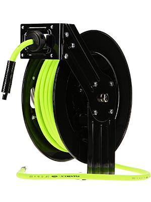 Flexzilla Open Face Retractable Air Hose Reel, 3/8 in. x 50 ft., Heavy Duty, Lightweight, Hybrid, ZillaGreen - L8611FZ