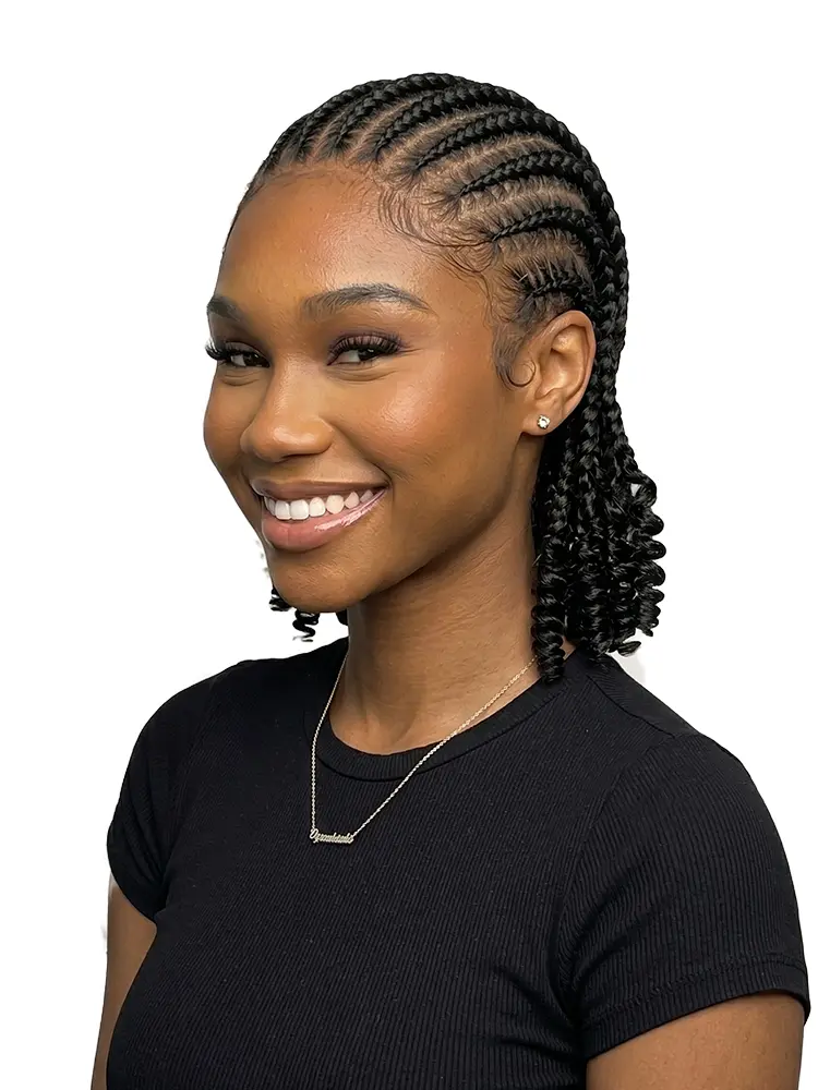 DOSAY Blonde Short Cornrow Braided Wigs Curly End Full Lace Hand Tied Synthetic Knotless Box Wig ,Natural Edges,Lightweight & Breathable Cap, for Women #summervibes#Dealsforyoudays, Artificial Wig, Braids Hairstyles