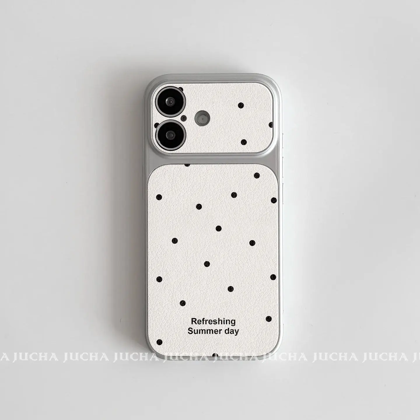 Korean ins simple polka dots for iphone17promax mobile phone case 15 leather 12 apple 16promax new 14plus silicone 13 women wide 14pro all-inclusive air protective case 17