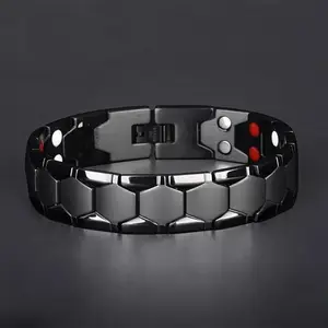 Men's Stylish Magnetic Bracelet, Premium Super Strong Magnet Therapy Band for Daily Wear