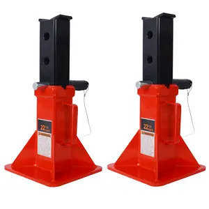 Donext 22 Ton Heavy Duty Jack Stands Double Locking Pin Type Professional Truck Stands 1 Pair Red Adjustable Height 12 to 20 Inches for Cars Trucks SUVs and ATVs