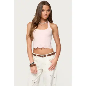 Jazmyn Scalloped Halter Top