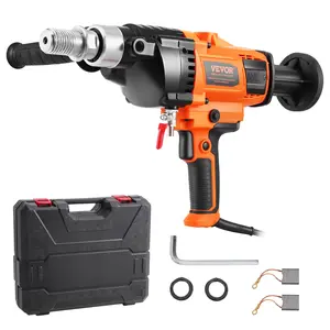VEVOR Core Drill Machine, 0.8-6.3in Drilling Diameter Handheld Diamond Core Drill Rig with Carrying Case, 2000W Rugged Concrete Core Drill, Wet and Dry Use, For Drilling Concrete and Mixing Paint