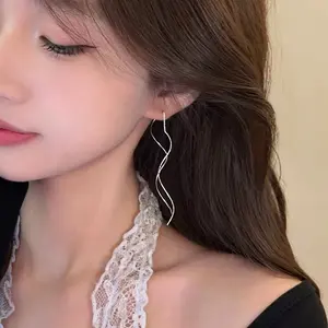 Elegant Wave Fringe Earrings Set, Fashionable Elongated Long Dangle Ear Studs, Perfect Gift for Women & Girls, Stylish Jewelry Accessories