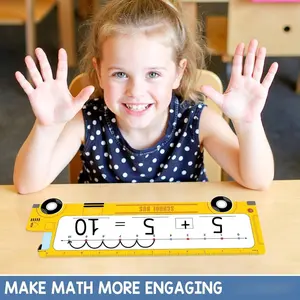 [B2S] Number Line Dry Erase Boards 26-Pack 14"x4" Double-Sided 0-10 & 0-20 Math Manipulatives for Kids 1st Grade Classroom Must Haves Engaging Interactive Design Durable Safety High-Quality Glossy Laminate Easy Maintenance