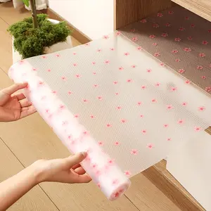 Non-Slip Washable Oil-Proof Refrigerator Mat Roll, No Glue Drawer Liner Pad, Suitable for Kitchen Cabinets, Fridge, Storage Cabinets, Desk