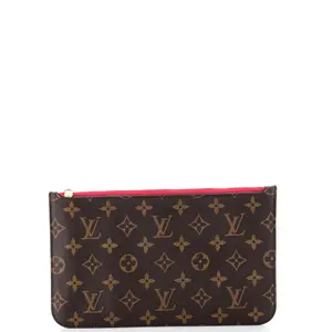 Pre-owned Louis Vuitton Canvas Coated Small Leather Goods Neverfull Pochette Damier Large by Rebag