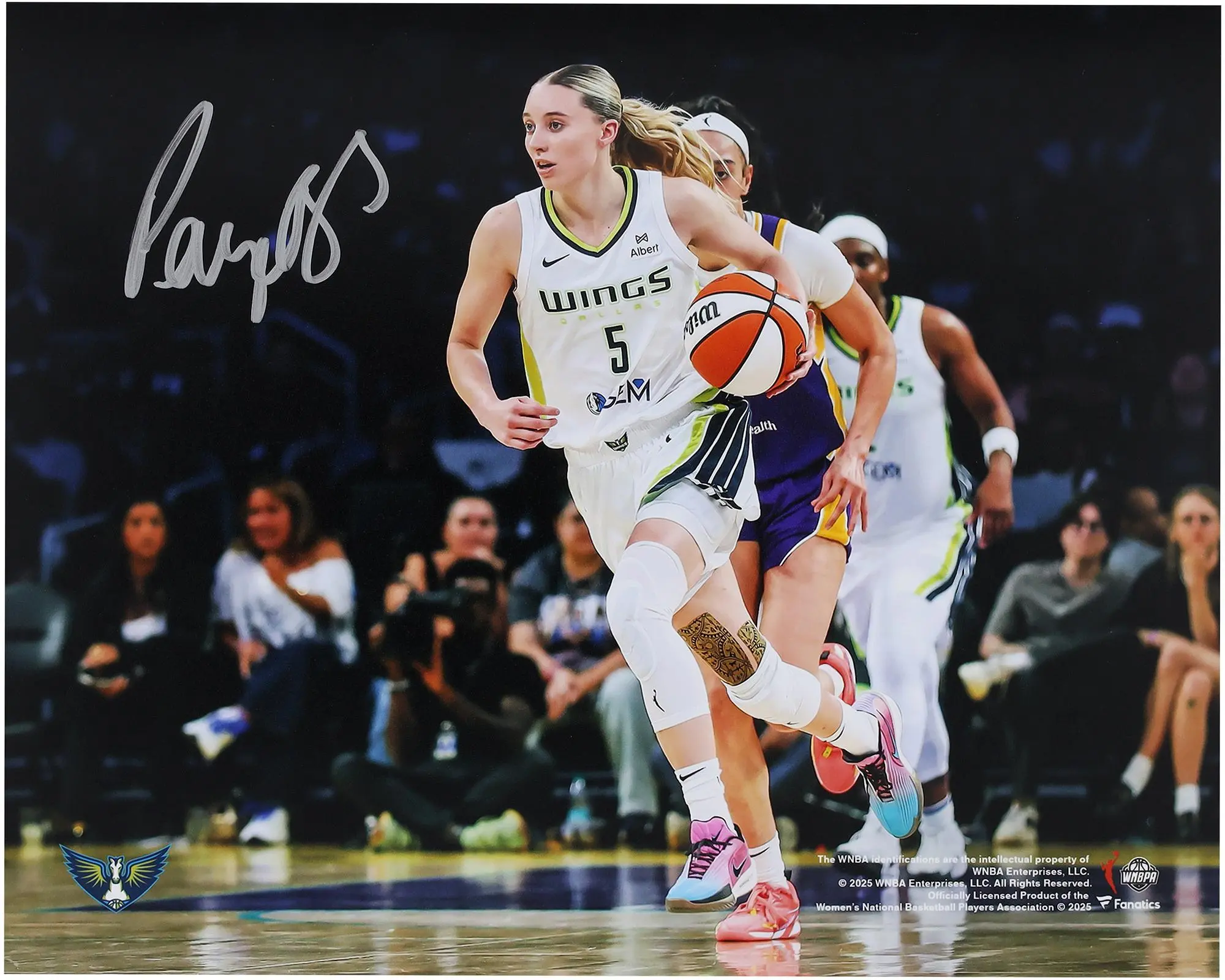 Paige Bueckers Dallas Wings Autographed 8" x 10" Dribbling Photograph - Fanatics Authentic Certified