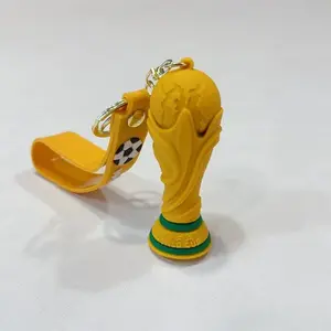 Football Lover Gift Bag Charm, World Cup Classic Trophy Shape Keychain, Cartoon Car Hanging Ornament, Sports Accessories