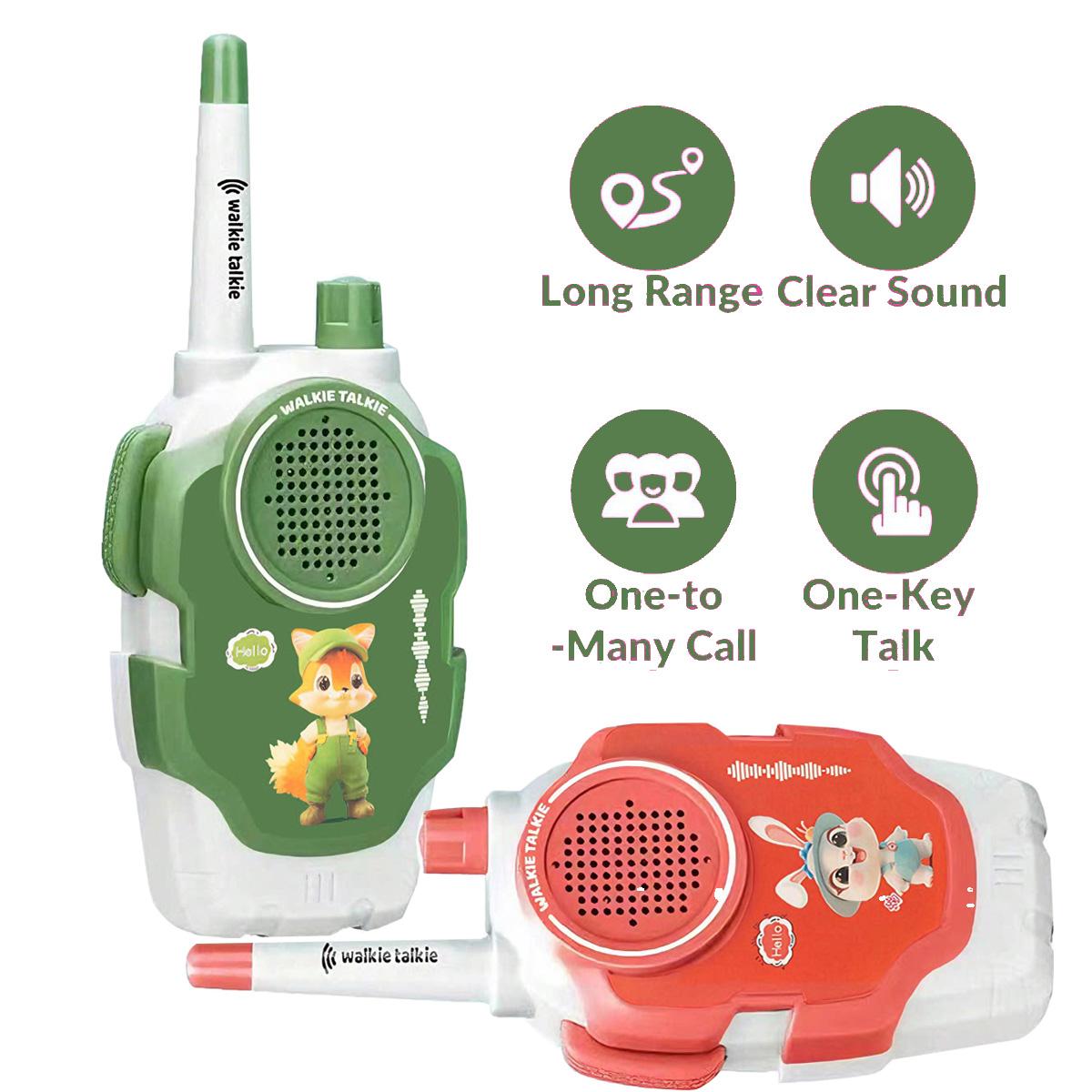 Toy suitable for girls and boys aged 3–12; children’s walkie-talkies, 2-pack, 1640.42 ft (approx. 500 m) long-range two-way communication; handheld educational toy for kids; electronic outdoor toy; ideal for camping and hiking outdoors; Christmas and grad