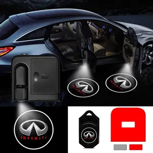 Wireless Car LED Light, Welcome Laser Projector with Infiniti Logo Shadow, Automotive Accessories, Easy Installation, Durable Design