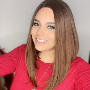 Long Wavy Synthetic Wig Heat Resistant Brown Golden Wigs with Highlight Cosplay Natural Middle Part for Women