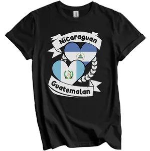 Nicaraguan Guatemalan Heart Flags Nicaragua Guatemala T-Shirt