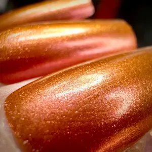 Mabon Nail Polish by Drunk Fairy Polish | Orange Jelly Base With Multichrome Pigment That Shifts From Purple to Red to Gold