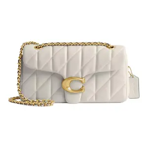 COACH Tabby 26 Crossbody Shoulder Bag for Women, Push-Lock Closure, Nappa Leather, Medium Size, White