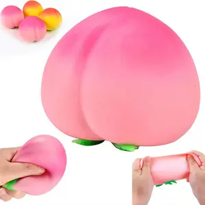 Slow Rising Peach Squishy Toy, Soft Fruit Squeeze Decompression Toy, Stress Relief Fidget Toy, Simulation Fruit Ornament, Gift for Festival & Party